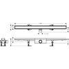 Hansgrohe RainDrain Compact Sprchový žľab 100 cm na vloženie dlažby, s roštom 56183000-HG