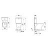 Laufen Lua WC kombi misa, Rimless, spodný odpad, LCC, biela H8240874000001