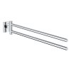 Grohe QuickFix Start Cube Dvojitý držiak uterákov, dĺžka 44 cm, chróm 40976000-GR