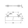 Grohe QuickFix Start Cube Polička, dĺžka 53 cm, sklo/chróm 41109000-GR
