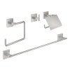 Grohe QuickFix Start Cube Set kúpeľňových doplnkov 4 v 1, supersteel 41115DC0-GR
