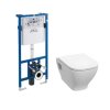 Jika Deep Set predstenovej inštalácie a závesného klozetu, Rimless, DualFlush, biela H6006160000002