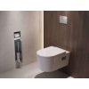 Hansgrohe XtraStoris Rock Podomietkový držiak toaletného papiera s WC kefou, s dvierkami, matná biela 56062700-HG