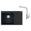 Franke Sety Kuchynský set G251MČ, fragranitový drez CNG 611-78 TL/2 a batéria FS 3230.031, matná čierna/chróm 114.0700.688