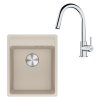 Franke Sety Kuchynský set G252SA, fragranitový drez MRG 610-37 RTL a batéria FS 3229.031, sahara/chróm 114.0700.694
