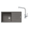 Franke Sety Kuchynský set G264ŠK, fragranitový drez BFG 611 a batéria FS 3230.031, sivý kameň/chróm 114.0700.743