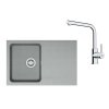 Franke Sety Kuchynský set T111Š, tectonitový drez OID 611-78 a batéria FS 3230.031, sivá/chróm 143.0687.320