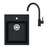 Franke Sety Kuchynský set T121Č, tectonitový drez SID 610-40 a batéria FC 6018.901, čierna/matná čierna 143.0687.336