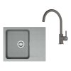 Franke Sety Kuchynský set T118Š, tectonitový drez OID 611-62 a batéria FC 6018.084, sivá/sivý kameň 143.0687.373