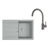 Franke Sety Kuchynský set T123Š, tectonitový drez S2D 611-78 a batéria FC 6018.084, sivá/sivý kameň 143.0687.397