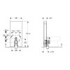 Geberit Monolith Plus Sanitárny modul na stojace WC, 101 cm, spodný prívod vody, sklo/biela 131.202.SI.7