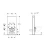 Geberit Monolith Plus Sanitárny modul na závesné WC, 101 cm, spodný prívod vody, vzhľad betónu 131.221.JV.7