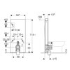 Geberit Monolith Plus Sanitárny modul na stojace WC, 114 cm, spodný prívod vody, vzhľad bridlice 131.233.00.7