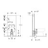 Geberit Monolith Plus Sanitárny modul na stojace WC, 114 cm, spodný prívod vody, sklo/lávová 131.233.JK.7