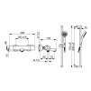 Hansa Basic Sprchový set s vaňovým termostatom, 3 prúdy, chróm 55162131