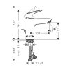 Hansgrohe Logis Umývadlová batéria s výpusťou, CoolStart, EcoSmart, matná čierna 71102670-HG