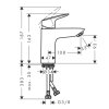 Hansgrohe Logis Umývadlová batéria, CoolStart, EcoSmart, matná čierna 71103670-HG