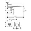 Hansgrohe Tecturis E Umývadlová batéria pod omietku, s výpusťou, 2-otvorová inštalácia, EcoSmart, matná biela 73051700-HG