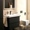 Hansgrohe Tecturis E Umývadlová batéria s výpusťou Push-Open, CoolStart, EcoSmart, matná čierna 73060670-HG