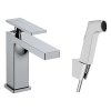 Hansgrohe Tecturis E Umývadlová batéria s výpusťou Push-Open a bidetovou spŕškou, EcoSmart, chróm 73210000-HG