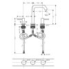 Hansgrohe Tecturis S Umývadlová batéria s výpusťou Push-Open, 3-otvorová inštalácia, EcoSmart, chróm 73330000-HG