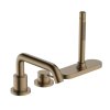 Hansgrohe Tecturis S Batéria na okraj vane, 3-otvorová inštalácia, sBox, kefovaný bronz 73447140-HG