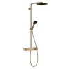 Hansgrohe Pulsify S Sprchový set s termostatom, priemer 26 cm, 3 prúdy, kefovaný bronz 24220140-HG