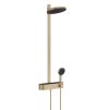 Hansgrohe Pulsify S Sprchový set s termostatom, priemer 26 cm, 3 prúdy, kefovaný bronz 24240140-HG