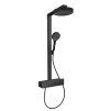 Hansgrohe Rainfinity Sprchový set s termostatom, priemer 25 cm, 3 prúdy, matná čierna 28742670-HG