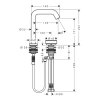 Hansgrohe Tecturis S Umývadlová batéria s výpusťou, 2-otvorová inštalácia, CoolStart, EcoSmart+, kefovaný bronz 73353140-HG