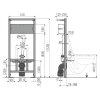 Alcadrain Predstenové inštalácie Predstenová inštalácia na závesné WC a senzor, výška 1,12 m A114S/1120