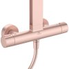 Ideal Standard ALU+ Sprchový set s termostatom, priemer 26 cm, 2 prúdy, rosé BD583RO