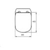 Ideal Standard Tesi WC doska, biela T552301