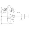 Alcadrain Sifóny Drezový sifón, 2 prípojky A82-DN50