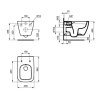 Ideal Standard i.Life B Závesné WC s bidetovou funkciou, zadný odpad, RimLS+, biela T534701