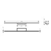 Hansgrohe RainDrain Minimalistic Sprchový žľab 90 cm, s roštom na vloženie dlažby 56221000-HG