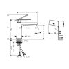 Hansgrohe Tecturis E Umývadlová batéria, CoolStart, EcoSmart, matná čierna 73016670-HG