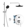 kielle Oudee Sprchový set s batériou pod omietku, na 2 spotrebiče, s príslušenstvom a telesom, chróm 20602SP10