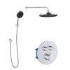 kielle Oudee Sprchový set s termostatickou batériou pod omietku, na 2 spotrebiče, s príslušenstvom a telesom, chróm 20602SPT20