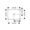 Hansgrohe Xuniva Q Umývadlo zápustné, 45x35 cm, s prepadom, biela 60154450-HG