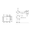 Hansgrohe Xuniva Q Umývadlo, 55x40 cm, s prepadom, bez otvoru na batériu, biela 60158450-HG