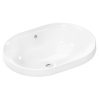 Hansgrohe Xuniva U Umývadlo, 55x40 cm, s prepadom, bez otvoru na batériu, SmartClean, biela 61062450-HG