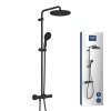 Grohe Vitalio Start Sprchový set s termostatom, priemer 25 cm, 2 prúdy, matná čierna 266772431-GR