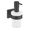 Grohe QuickFix Start Cube Dávkovač mydla s držiakom, sklo/matná čierna 410982430-GR