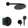 Hansgrohe  Sprchový set s batériou pod omietku, s telesom, priemer 26 cm, 3 prúdy, matná čierna SANI21HHH400-HG