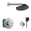 Hansgrohe  Sprchový set s termostatom pod omietku, s telesom, priemer 26 cm, 3 prúdy, chróm SANI21HHH002-HG