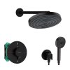 Hansgrohe  Sprchový set s termostatom pod omietku, s telesom, priemer 26 cm, 3 prúdy, matná čierna SANI21HHH402-HG