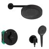 Hansgrohe  Sprchový set s batériou pod omietku, s telesom, priemer 25 cm, 3 prúdy, matná čierna SANI21HHH404-HG