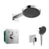 Hansgrohe  Sprchový set s batériou pod omietku, s telesom, priemer 25 cm, 3 prúdy, chróm SANI21HHH005-HG