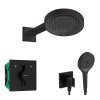 Hansgrohe  Sprchový set s batériou pod omietku, s telesom, priemer 25 cm, 3 prúdy, matná čierna SANI21HHH405-HG